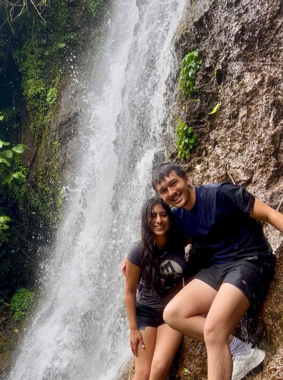The two of us at the Siete Cascadas waterfalls